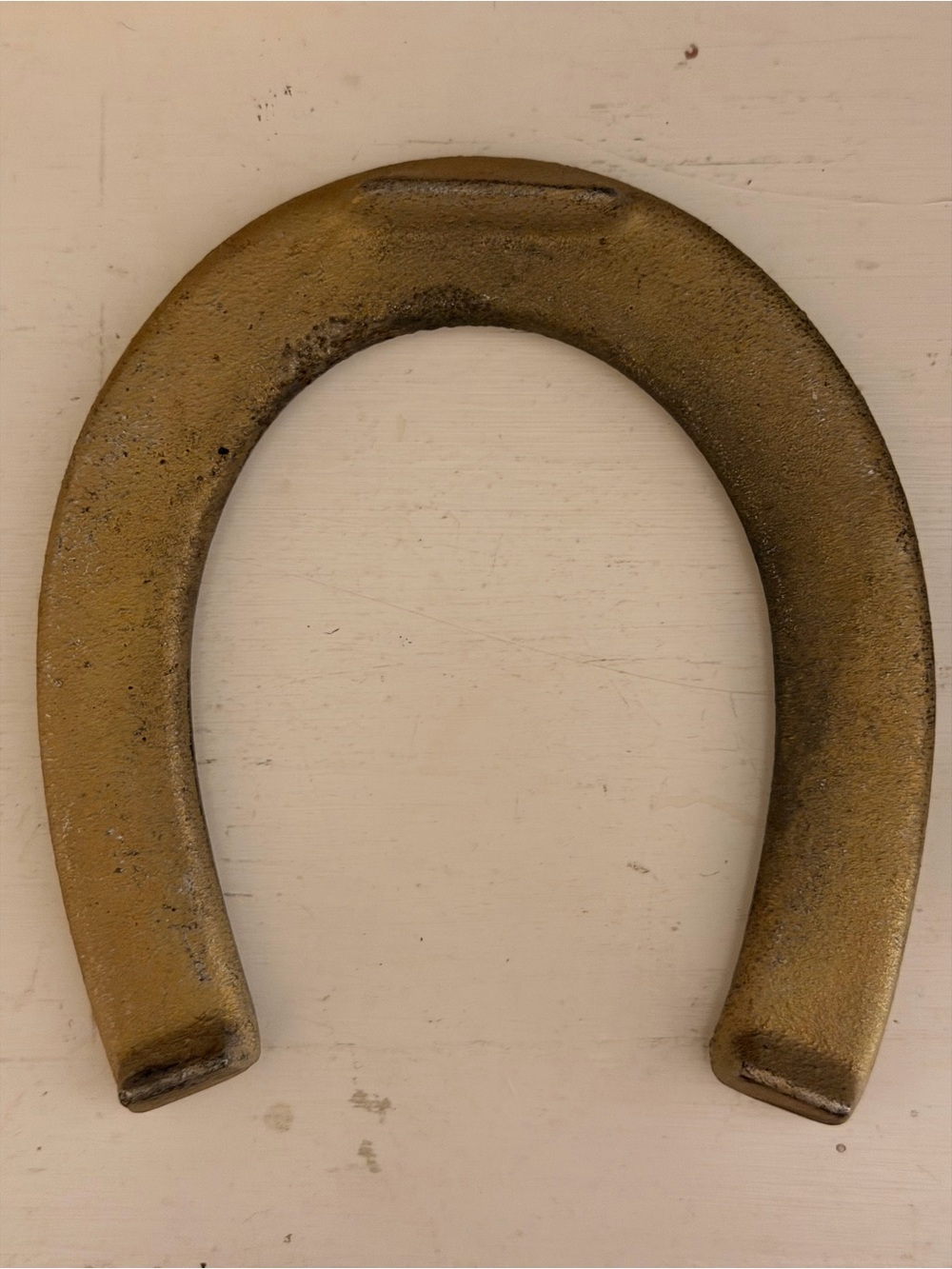 Real & Antique Horseshoe Wall Accent - Brass Finish